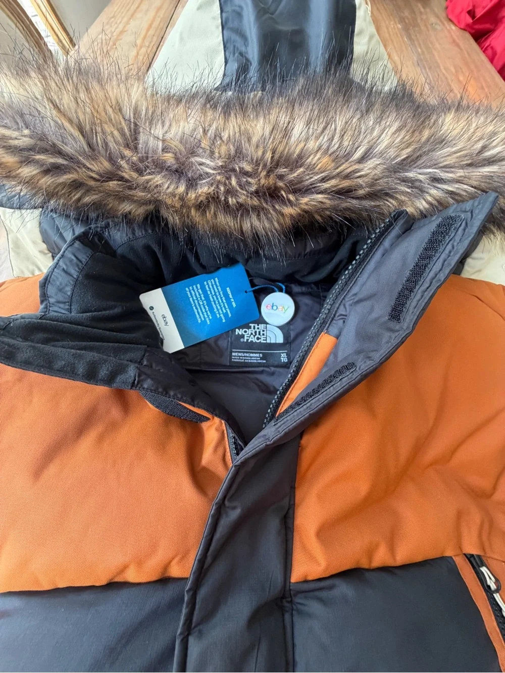 NORTH FACE CAFE CARAMEL 550 DOWN PARKA MENS XL NWOT EXCELLENT CONDITION RET$699